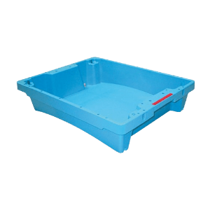Esempio contenitori ittico trasporto pesce plastica HDPE blu