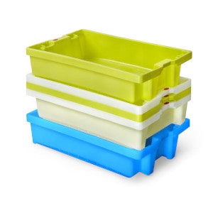 Esempio di contenitori per pescato in HDPE