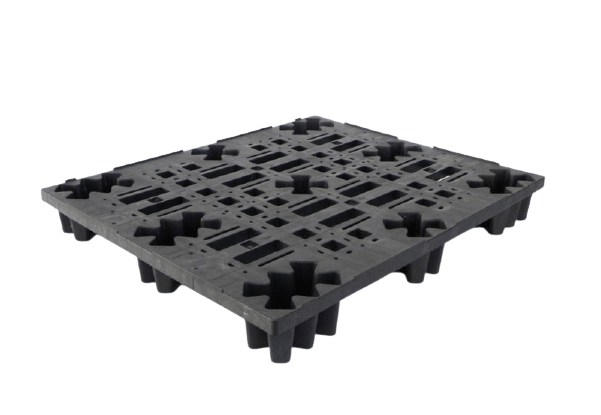 Esempio di pallet in plastica per magazzini e per scaffalature
